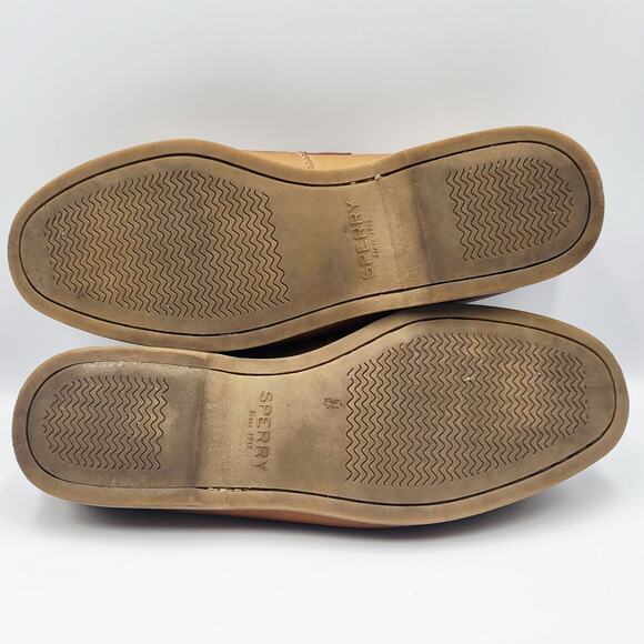 Sperry Top-Sider Boat Shoes Light Brown Nubuck Leather Rubber Soles Women's Sz 7 - Picture 7 of 10